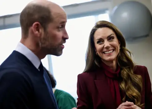Princis Viljams un princese Ketrīna apmeklē Čeringkrosas slimnīcu Londonā 2026. gada 8. janvārī