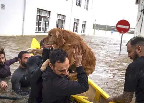 Vētras "Leonardo" sekas Portugālē un Spānijā